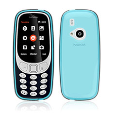 Cover Silicone Trasparente Ultra Sottile Morbida per Nokia 3310 (2017) Blu