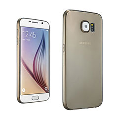 Cover Silicone Trasparente Ultra Sottile Morbida per Samsung Galaxy S6 SM-G920 Grigio
