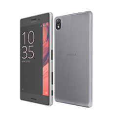 Cover Silicone Trasparente Ultra Sottile Morbida per Sony Xperia X Performance Dual Grigio