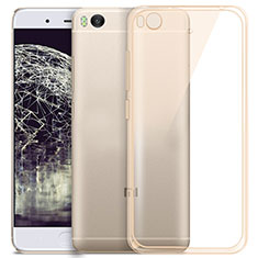Cover Silicone Trasparente Ultra Sottile Morbida per Xiaomi Mi 5S Oro