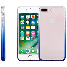 Cover Silicone Trasparente Ultra Sottile Morbida Sfumato per Apple iPhone 8 Plus Blu