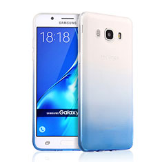 Cover Silicone Trasparente Ultra Sottile Morbida Sfumato per Samsung Galaxy J5 Duos (2016) Blu