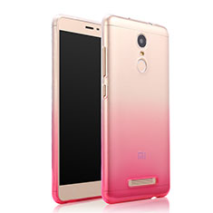 Cover Silicone Trasparente Ultra Sottile Morbida Sfumato per Xiaomi Redmi Note 3 Rosa