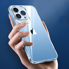 Cover Silicone Trasparente Ultra Sottile Morbida T02 per Apple iPhone 14 Pro Chiaro