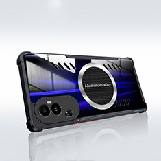 Cover Silicone Trasparente Ultra Sottile Morbida T02 per Oppo Reno10 Pro+ Plus 5G Nero
