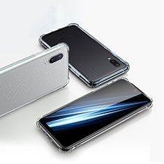 Cover Silicone Trasparente Ultra Sottile Morbida T02 per Samsung Galaxy A01 SM-A015 Chiaro