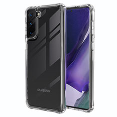 Cover Silicone Trasparente Ultra Sottile Morbida T02 per Samsung Galaxy S21 5G Chiaro