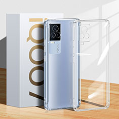 Cover Silicone Trasparente Ultra Sottile Morbida T02 per Vivo iQOO 7 5G Chiaro