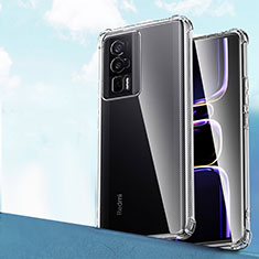 Cover Silicone Trasparente Ultra Sottile Morbida T02 per Xiaomi Poco F5 Pro 5G Chiaro