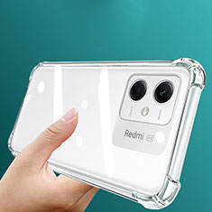 Cover Silicone Trasparente Ultra Sottile Morbida T02 per Xiaomi Redmi Note 12R Pro 5G Chiaro