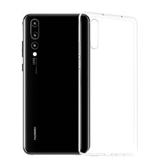 Cover Silicone Trasparente Ultra Sottile Morbida T03 per Huawei P20 Pro Chiaro