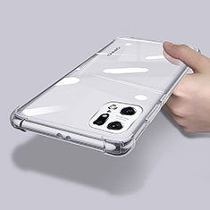 Cover Silicone Trasparente Ultra Sottile Morbida T03 per Oppo Find X5 Pro 5G Chiaro