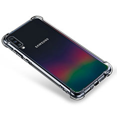 Cover Silicone Trasparente Ultra Sottile Morbida T03 per Samsung Galaxy A70 Chiaro