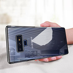 Cover Silicone Trasparente Ultra Sottile Morbida T03 per Samsung Galaxy Note 9 Nero