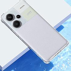 Cover Silicone Trasparente Ultra Sottile Morbida T03 per Xiaomi Redmi Note 13 Pro+ Plus 5G Chiaro