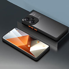 Cover Silicone Trasparente Ultra Sottile Morbida T04 per Xiaomi Redmi Note 13 Pro+ Plus 5G Nero