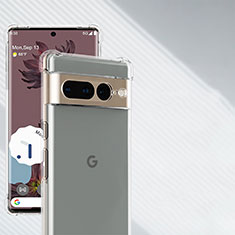 Cover Silicone Trasparente Ultra Sottile Morbida T05 per Google Pixel 7 Pro 5G Chiaro