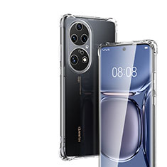 Cover Silicone Trasparente Ultra Sottile Morbida T05 per Huawei P50 Chiaro