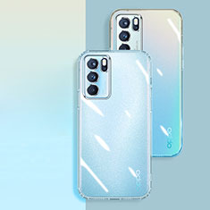 Cover Silicone Trasparente Ultra Sottile Morbida T05 per Oppo Reno6 Pro 5G India Chiaro