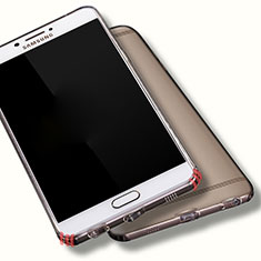 Cover Silicone Trasparente Ultra Sottile Morbida T06 per Samsung Galaxy C7 Pro C7010 Grigio