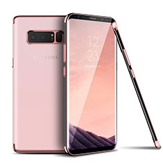 Cover Silicone Trasparente Ultra Sottile Morbida T06 per Samsung Galaxy Note 8 Duos N950F Rosa