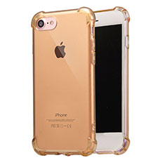 Cover Silicone Trasparente Ultra Sottile Morbida T07 per Apple iPhone 8 Oro