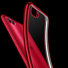 Cover Silicone Trasparente Ultra Sottile Morbida T07 per Huawei Honor V10 Rosso