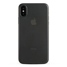 Cover Silicone Trasparente Ultra Sottile Morbida T08 per Apple iPhone Xs Max Grigio