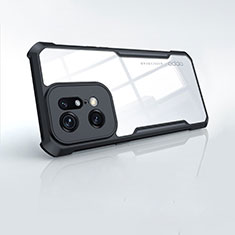 Cover Silicone Trasparente Ultra Sottile Morbida T09 per Oppo Find X5 5G Nero