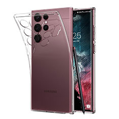 Cover Silicone Trasparente Ultra Sottile Morbida T18 per Samsung Galaxy S21 Ultra 5G Chiaro