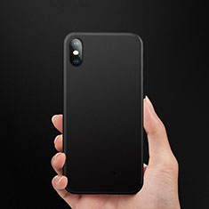 Cover Silicone Ultra Sottile Morbida Opaca per Apple iPhone Xs Max Nero