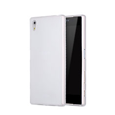 Cover Silicone Ultra Sottile Morbida Opaca per Sony Xperia Z5 Bianco