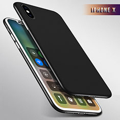 Cover Silicone Ultra Sottile Morbida S03 per Apple iPhone X Nero