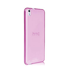 Cover TPU Trasparente Ultra Sottile Morbida per HTC Desire 816 Rosa