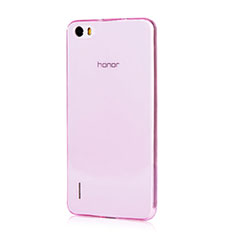 Cover TPU Trasparente Ultra Sottile Morbida per Huawei Honor 6 Rosa