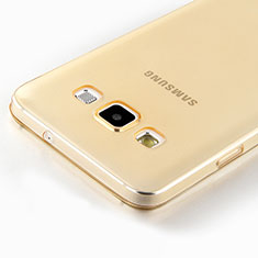 Cover TPU Trasparente Ultra Sottile Morbida per Samsung Galaxy A7 Duos SM-A700F A700FD Oro