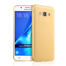 Cover TPU Trasparente Ultra Sottile Morbida per Samsung Galaxy J5 Duos (2016) Oro