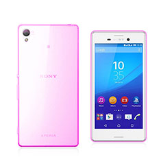 Cover TPU Trasparente Ultra Sottile Morbida per Sony Xperia M4 Aqua Rosa