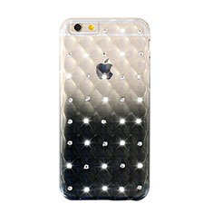 Cover Trasparente Diamante Strass Gioielli Sfumato Morbida per Apple iPhone 6 Nero