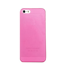 Cover Ultra Slim Trasparente Rigida Opaca per Apple iPhone 5S Rosa Caldo