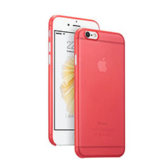 Cover Ultra Slim Trasparente Rigida Opaca per Apple iPhone 6 Rosso