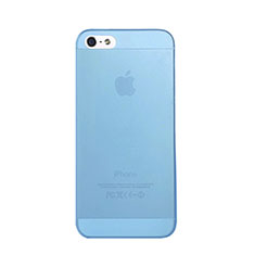 Cover Ultra Sottile Trasparente Morbida Opaca per Apple iPhone 5S Blu