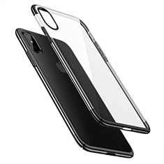 Cover Ultra Sottile Trasparente Rigida per Apple iPhone X Nero