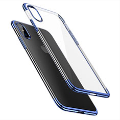 Cover Ultra Sottile Trasparente Rigida per Apple iPhone Xs Blu
