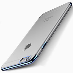 Cover Ultra Sottile Trasparente Rigida T01 per Apple iPhone 6S Blu