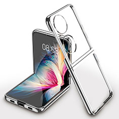 Custodia Crystal Trasparente Rigida Cover AC1 per Huawei P50 Pocket Argento