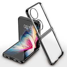 Custodia Crystal Trasparente Rigida Cover AC1 per Huawei P60 Pocket Nero