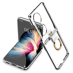 Custodia Crystal Trasparente Rigida Cover AC2 per Huawei P50 Pocket Argento