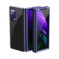 Custodia Crystal Trasparente Rigida Cover QH1 per Huawei Mate X2 Blu