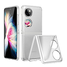 Custodia Crystal Trasparente Rigida Cover QH2 per Huawei P50 Pocket Bianco